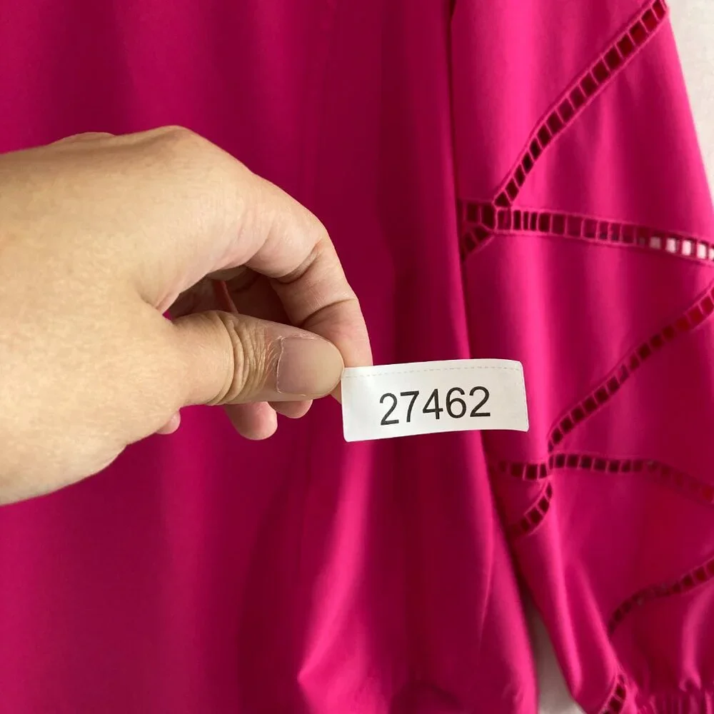 Chico's size 16 Pink Zenergy UPF‎ 50 Sun Protection Neema Lattice Jacket Active